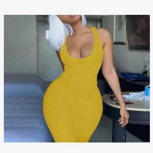 Womens Sexy Sleeveless Scoop Neck Ribbed Dress Bodycon Long Maxi Tank Dress